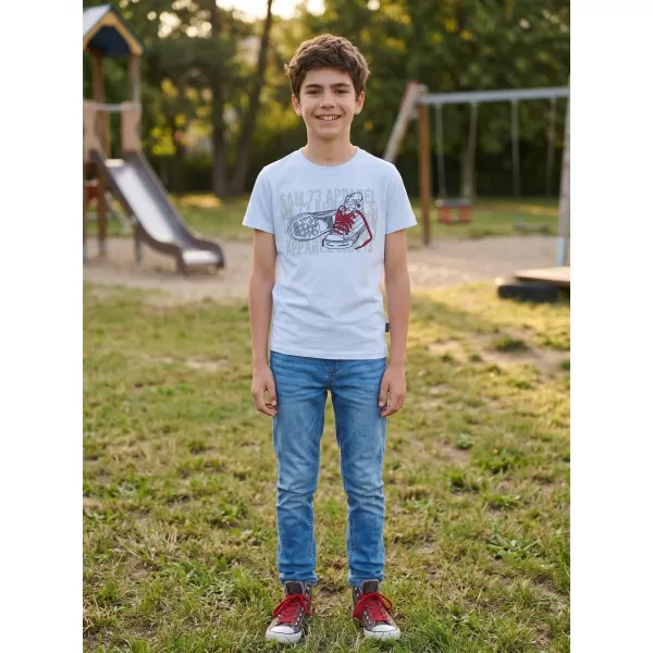  Tricou băiat cu mâneci scurte SAM 73 PETER BT 562 ALB 