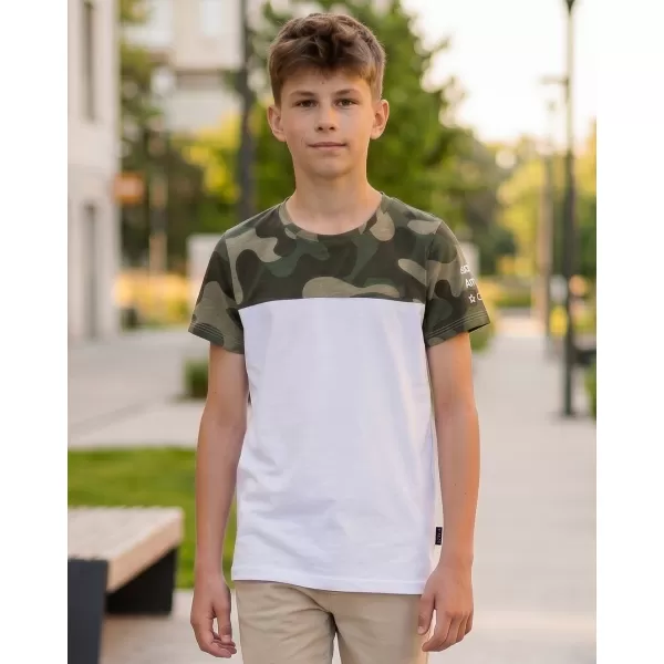  Tricou băiat cu mâneci scurte SAM 73 MOSES BT 556 ALB 