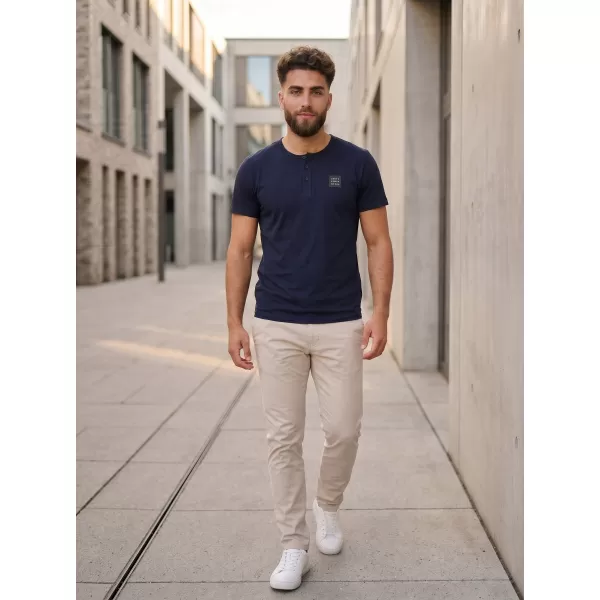 Tricou bărbătesc cu mâneci scurte SAM 73 GIDEON MT 804 ALBASTRU ÎNCHIS 