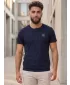 Tricou bărbătesc cu mâneci scurte SAM 73 GIDEON MT 804 ALBASTRU ÎNCHIS