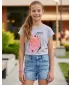 Tricou fetita cu maneca scurta SAM 73 AVERIE GT 566 GRI DESCHIS