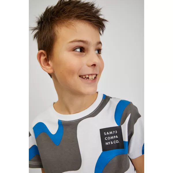  Tricou băiat cu mâneci scurte SAM 73 OSCAR BT 555 ALBASTRU STRĂLUCITOR 