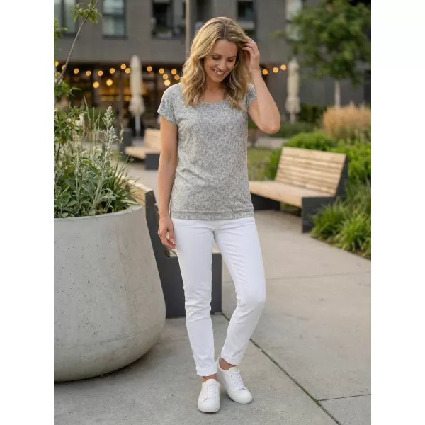  Tricou dama cu maneca scurta SAM 73 CINDY WT 859 GRI DESCHIS 
