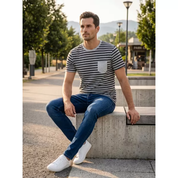  Tricou bărbătesc cu mâneci scurte SAM 73 MARTIN MT 794 GRI DESCHIS 