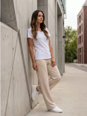 Tricou dama cu maneca scurta SAM 73 CLAUDIA WT 847 ALB