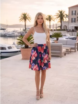 Fusta de dama KIXMI NATALY ALBASTRU INCHIS