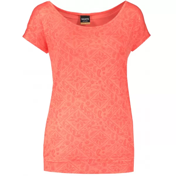  Tricou dama cu maneca scurta SAM 73 CINDY WT 859 PORTOCALIU DESCHIS 