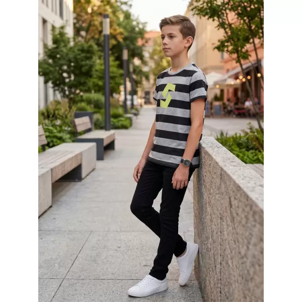  Tricou băiat cu mâneci scurte SAM 73 STANLEY BT 557 GRI DESCHIS 