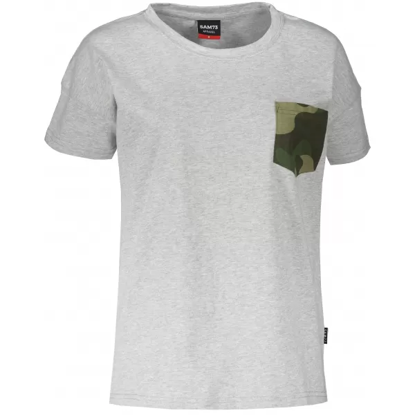  Tricou dama cu maneca scurta SAM 73 MARIE WT 848 GRI DESCHIS 