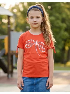 Tricou fetita cu maneca scurta SAM 73 RAELYN GT 567 PORTOCALE