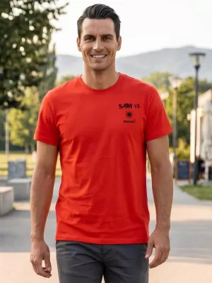 Tricou bărbătesc cu mâneci scurte SAM 73 TERENCE MT 797 ROŞU
