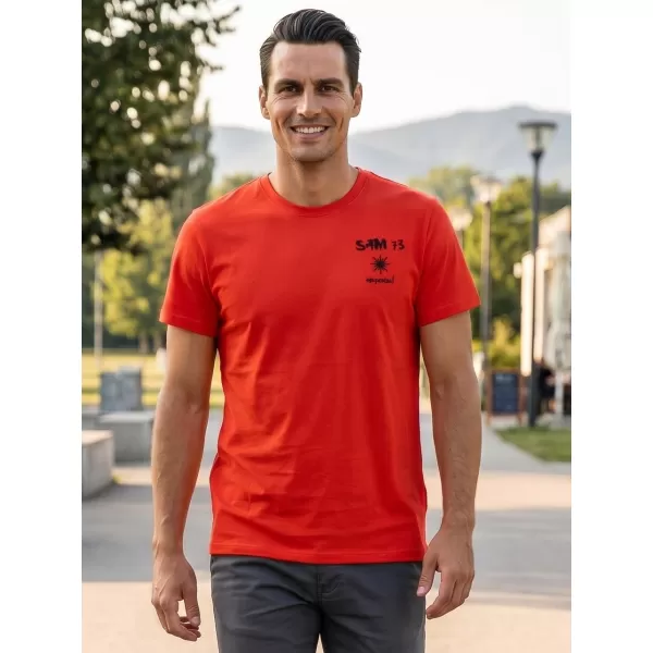  Tricou bărbătesc cu mâneci scurte SAM 73 TERENCE MT 797 ROŞU 