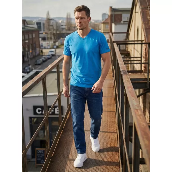  Tricou bărbătesc cu mâneci scurte SAM 73 LEONARD MT 793 ALBASTRU STRĂLUCITOR 