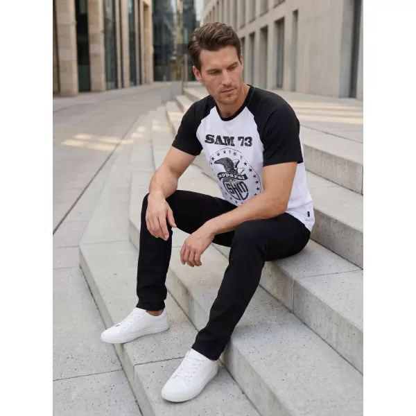  Tricou bărbătesc cu mâneci scurte SAM 73 JORDAN MT 805 ALB 