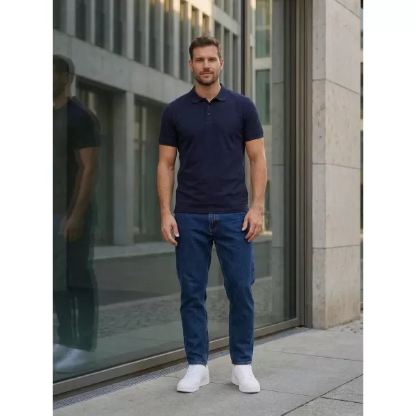  Tricou pentru bărbați cu guler SAM 73 HENRY MT 788 ALBASTRU ÎNCHIS 