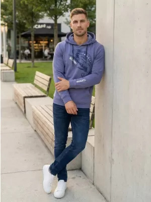 Hanorac pentru bărbați ALTISPORT ALM017AL304 DENIM