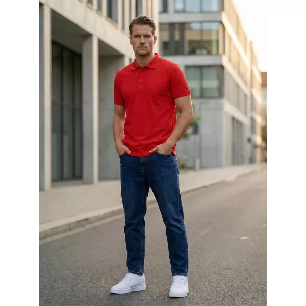 Tricou pentru bărbați cu guler SAM 73 HENRY MT 788 ROȘU-PORTOCALIU 