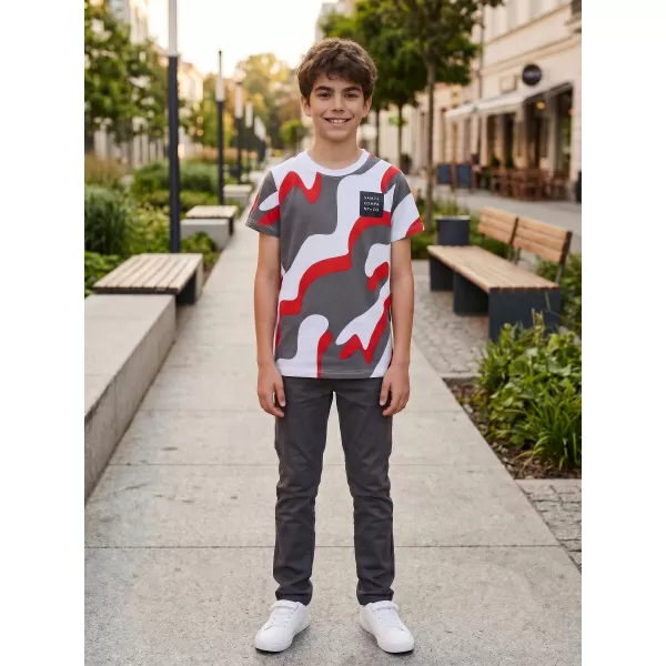  Tricou băiat cu mâneci scurte SAM 73 OSCAR BT 555 ROŞU 