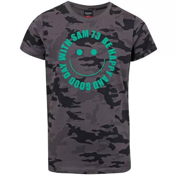  Tricou băiat cu mâneci scurte SAM 73 KELVIN BT 560 NEGRU 