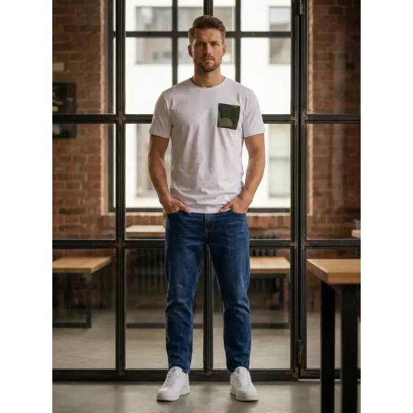  Tricou bărbătesc cu mâneci scurte SAM 73 SEAN MT 796 ALB 