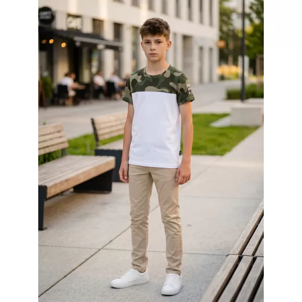  Tricou băiat cu mâneci scurte SAM 73 MOSES BT 556 ALB 