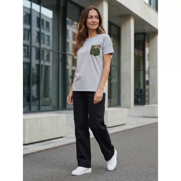  Tricou dama cu maneca scurta SAM 73 MARIE WT 848 GRI DESCHIS 