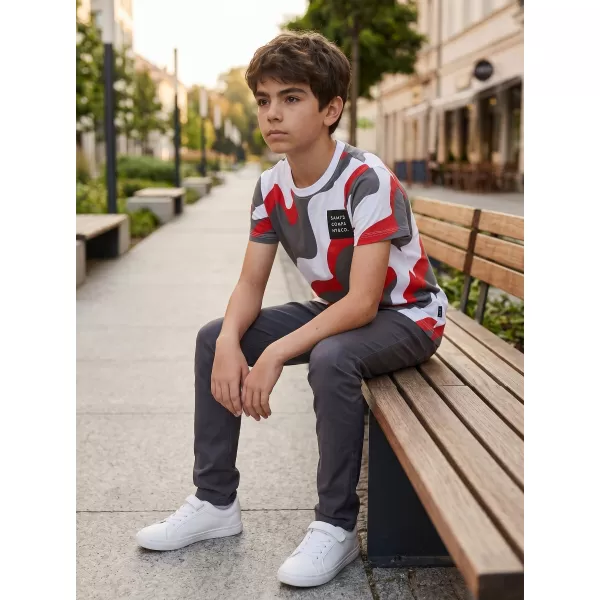  Tricou băiat cu mâneci scurte SAM 73 OSCAR BT 555 ROŞU 