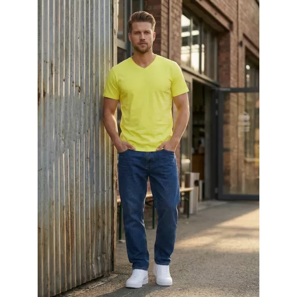  Tricou bărbătesc cu mâneci scurte SAM 73 LEONARD MT 793 GALBEN DESCHIS 