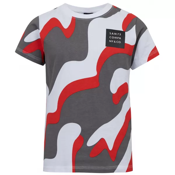  Tricou băiat cu mâneci scurte SAM 73 OSCAR BT 555 ROŞU 