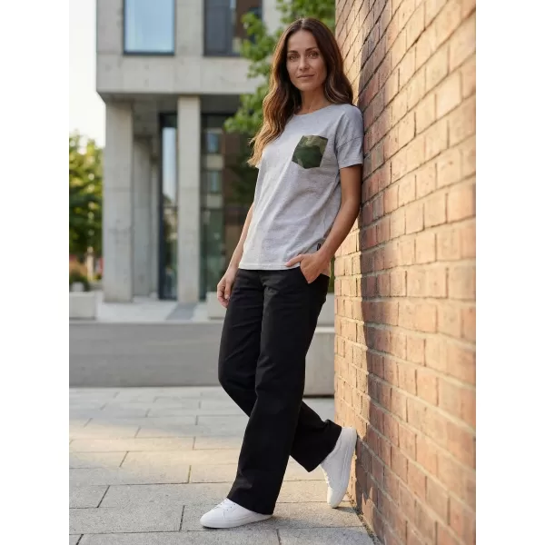  Tricou dama cu maneca scurta SAM 73 MARIE WT 848 GRI DESCHIS 