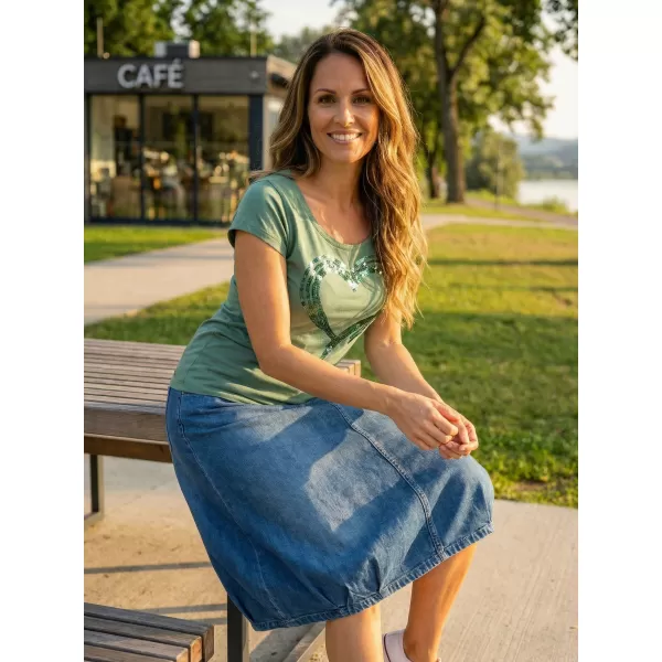  Tricou pentru femei KIXMI NANETTE VERDE 