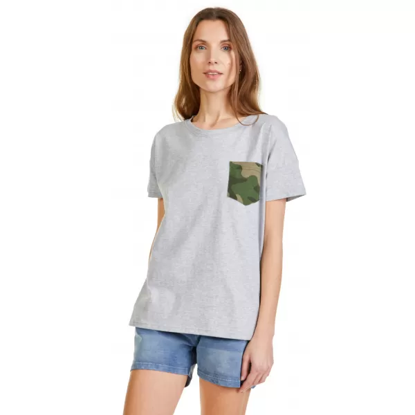  Tricou dama cu maneca scurta SAM 73 MARIE WT 848 GRI DESCHIS 