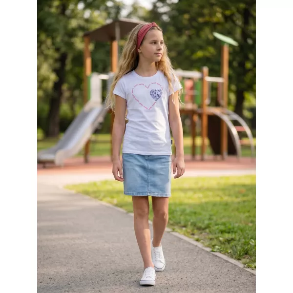  Tricou fetita cu maneca scurta SAM 73 ALAINA GT 564 ALB 