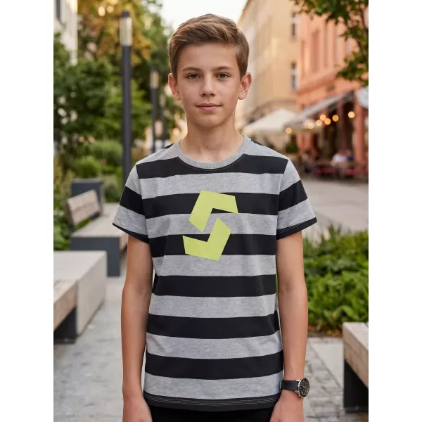 Tricou băiat cu mâneci scurte SAM 73 STANLEY BT 557 GRI DESCHIS 