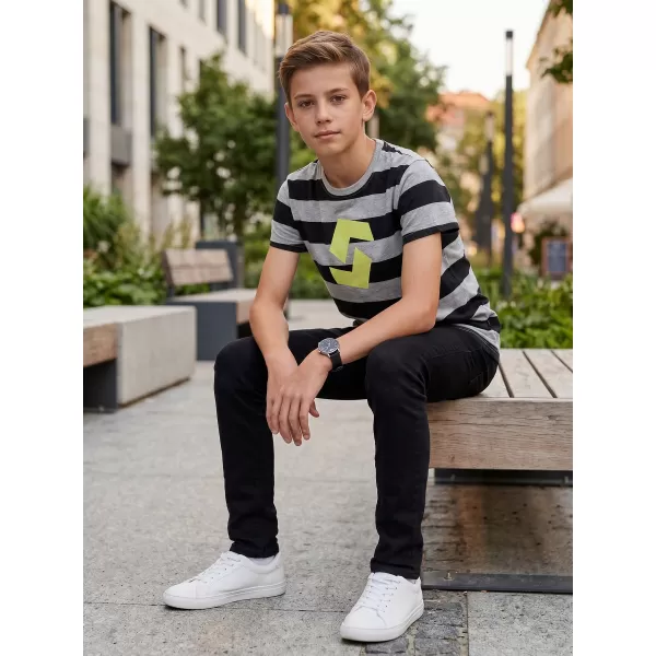  Tricou băiat cu mâneci scurte SAM 73 STANLEY BT 557 GRI DESCHIS 