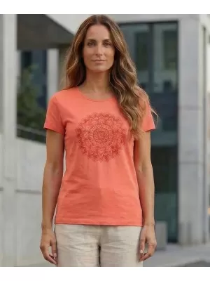 Tricou dama cu maneca scurta SAM 73 DEBORAH WT 845 PORTOCALIU DESCHIS