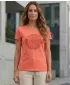 Tricou dama cu maneca scurta SAM 73 DEBORAH WT 845 PORTOCALIU DESCHIS
