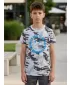 Tricou băiat cu mâneci scurte SAM 73 KELVIN BT 560 ALB