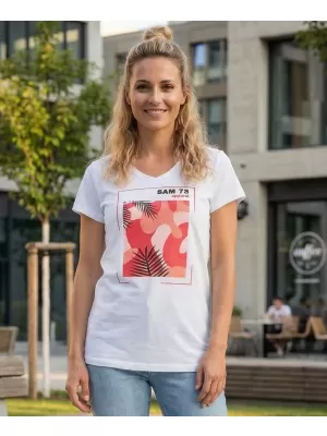Tricou dama cu maneca scurta SAM 73 ILDA WT 855 ALB