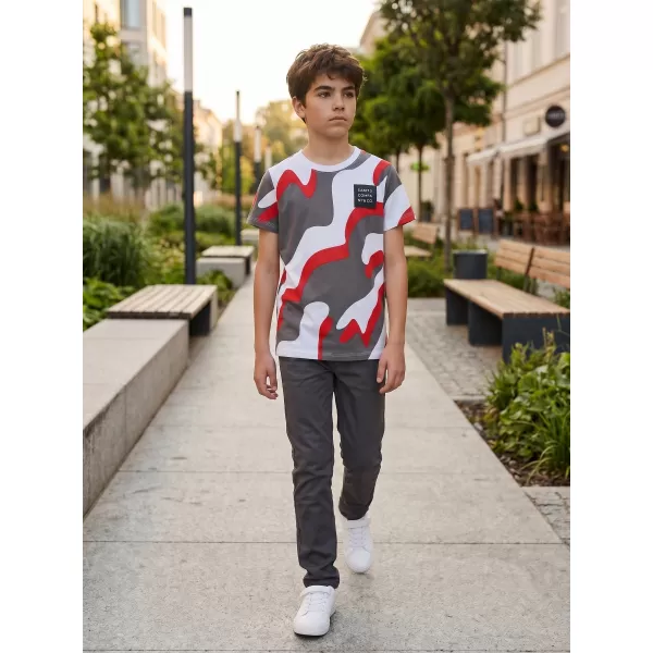  Tricou băiat cu mâneci scurte SAM 73 OSCAR BT 555 ROŞU 