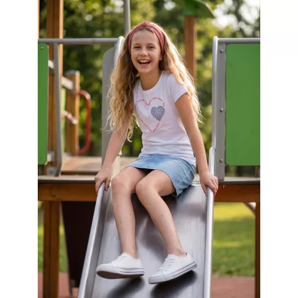  Tricou fetita cu maneca scurta SAM 73 ALAINA GT 564 ALB 