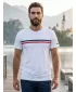 Tricou pentru bărbați cu mâneci scurte SAM 73 LARRY MT 803 ALB