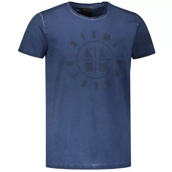  Tricou pentru bărbați KIXMI NADIR ALBASTRU INCHIS 
