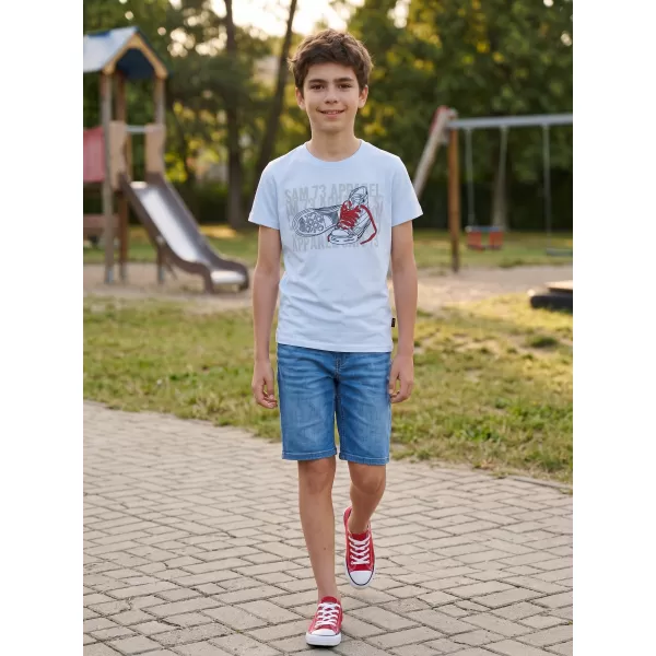  Tricou băiat cu mâneci scurte SAM 73 PETER BT 562 ALB 