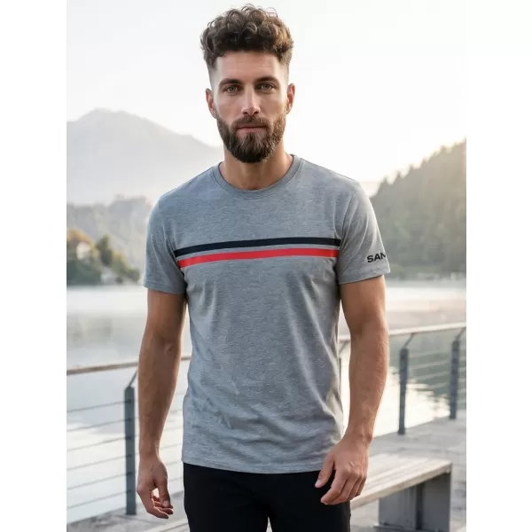  Tricou bărbătesc cu mâneci scurte SAM 73 LARRY MT 803 GRI 