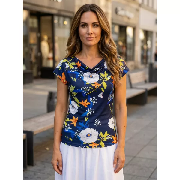  Tricou pentru femei KIXMI NANCY ALBASTRU INCHIS 