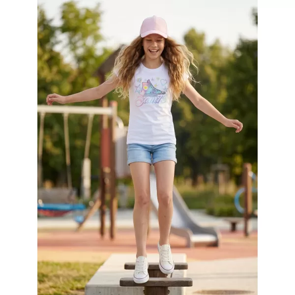  Tricou fetita cu maneca scurta SAM 73 URSULA GT 563 ALB 