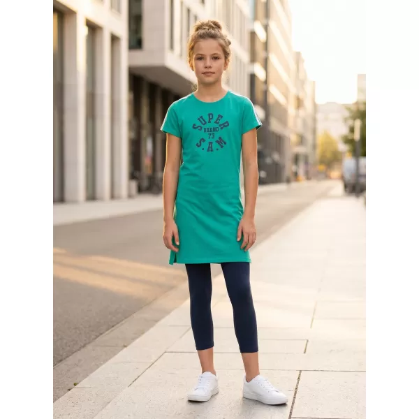  Rochie de fetiță SAM 73 BELINDA GZ 536 TURCOAZ 