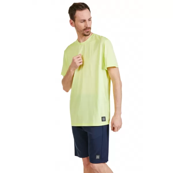  Tricou bărbătesc cu mâneci scurte SAM 73 EUGENE MT 806 GALBEN DESCHIS 