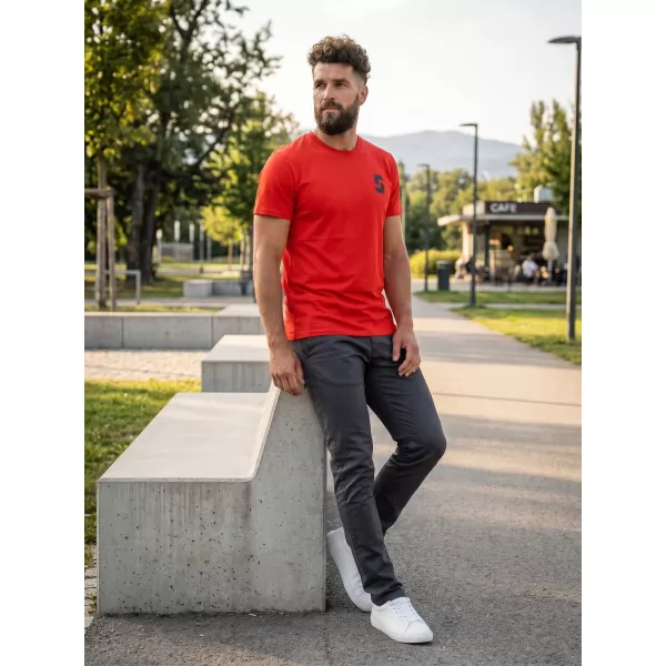  Tricou bărbătesc cu mâneci scurte SAM 73 DOUGALL MT 801 ROŞU 